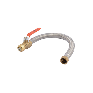 Flex Water Heater Connector With Ball Valve