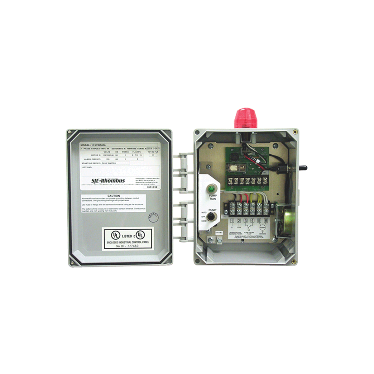 Model 115 Simplex Panel 7-15 FLA – MilbyCompany